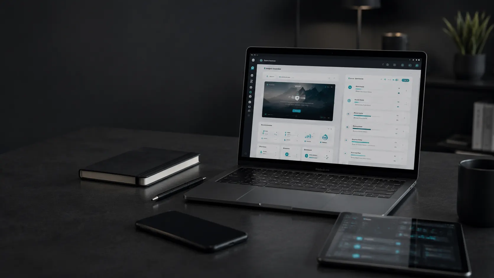Premium website and device design system in a digital studyo
